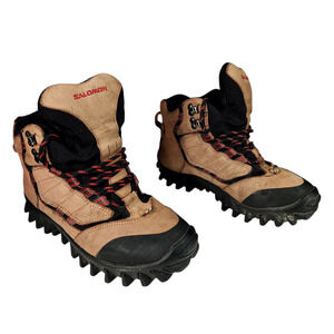 Salomon Hiking Boots sz 7.5 Women 6 Men Y2K Contragrip CX Brown‎ Black Outdoors
